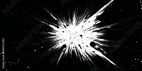 Old black cracked cement wall background with grungy texture design. vector scratched stone surface and dusty plaster crack background.