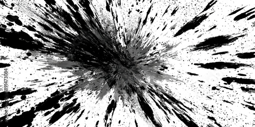 Old black cracked cement wall background with grungy texture design. vector scratched stone surface and dusty plaster crack background.