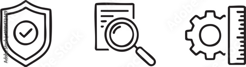 Reliability Transparency Standards Corporate Governance Graphic Icons