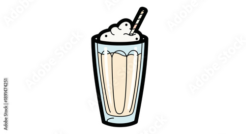 Milkshake in a Tall Glass.