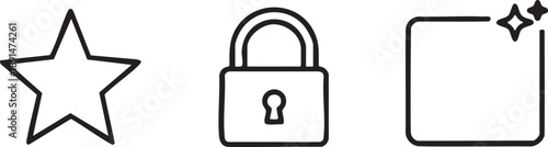 Security Favorites Protection And Digital Privacy Graphic Icons