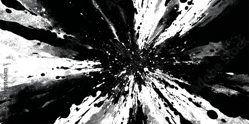 Old black cracked cement wall background with grungy texture design. vector scratched stone surface and dusty plaster crack background.