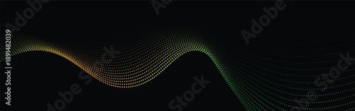 Deep data as part of big data. Point wave ui hud. Glow green in the dark.