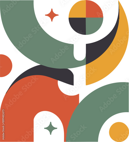 Abstract Eid al Fitr Celebration with Modern Islamic Design