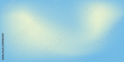 Beautiful Flowing Summer Color Abstract Background. Sky blue and cream gradient mesh background. Refreshing abstraction artwork. Vector