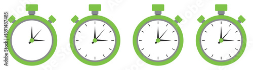 Creative Stopwatch Design Featuring Multiple Time Intervals for Sports and Fitness, vector illustration.