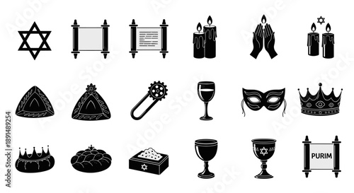 Symbolic Judaica Collection: Cultural Icons and Traditional Representations