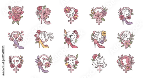 Feminine Power: Floral Symbols of Women Celebrating Strength Beauty and Identity