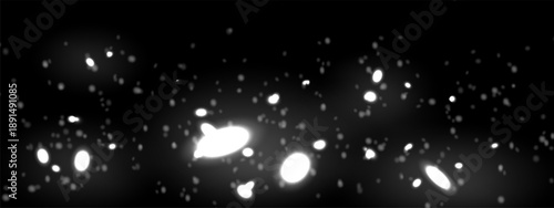 White firefly light effect for forest background. Magic dust glow. Fairy tale pollen particle twinkle for dream overlay backdrop. Magical garden dot swirl. Bright flare spray trail for cool cave.