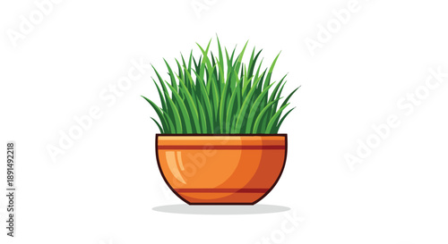 Lush green potted plant vector illustration a lively design element for nature themes and sustainable living concepts minimal fresh aesthetic for