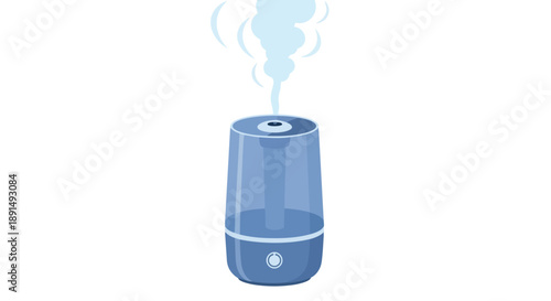 A sleek, modern ultrasonic humidifier releasing a gentle plume of cool, refreshing mist, enhancing indoor air quality for ultimate comfort and