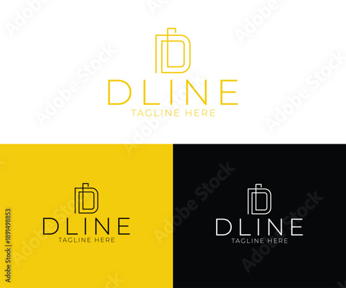 Minimal Abstract D Letter Logo, Letter D Line Logo, Elegant Perfume Logo