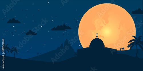 vector shaped Islamic holiday background