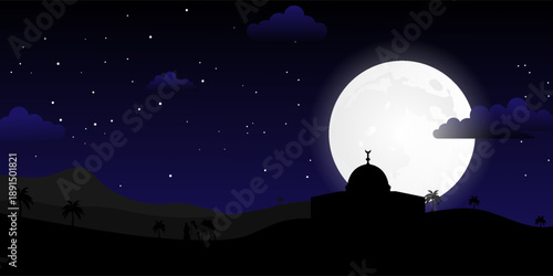 vector shaped Islamic holiday background