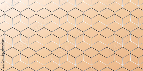 Seamless geometric cube pattern background with modern isometric 3D illusion design