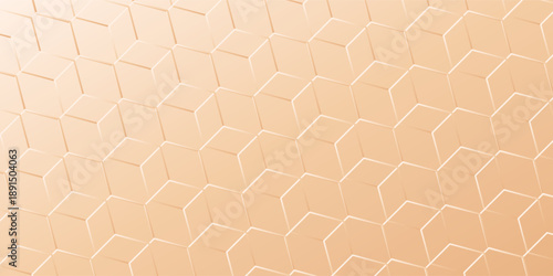 Seamless geometric cube pattern background with modern isometric 3D illusion design