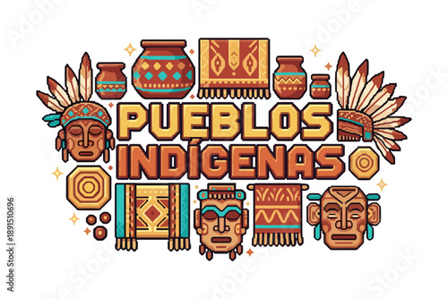 Celebrating indigenous culture with traditional patterns and artifacts