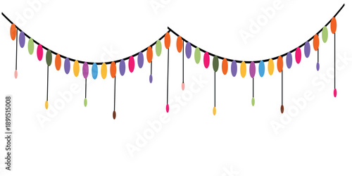 Festive bunting banners, for decorations and celebrations. Eps 10