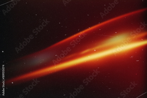 Film Light Leaks Poster Photo Effect Mockup,light leak overlay effect with motion blur orange ray and scratch dust.retro film distressed texture flare on black background