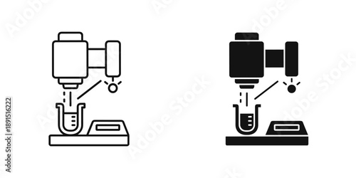 Espresso coffee machine vector icon isolated on white background