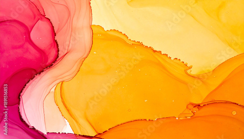 Wallpaper Mural red and yellow watercolor Torontodigital.ca