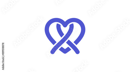 Interlocking heart symbol illustration representing love and unity on World Cancer Day