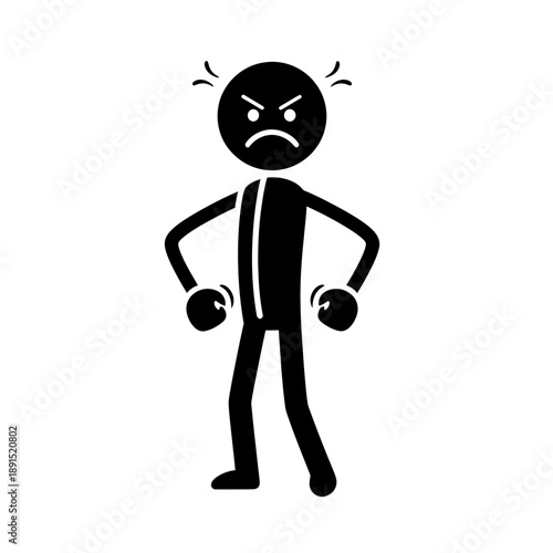 Angry Businessman Character Illustration.