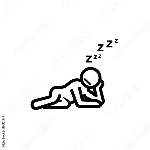 Person Sleeping Peacefully with Zzz Symbols.