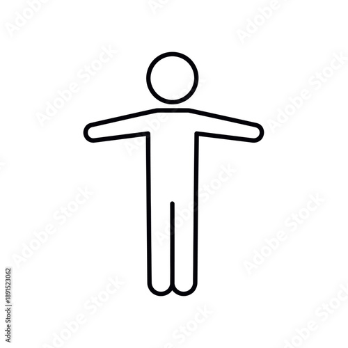 Simple Line Drawing of Human Figure.