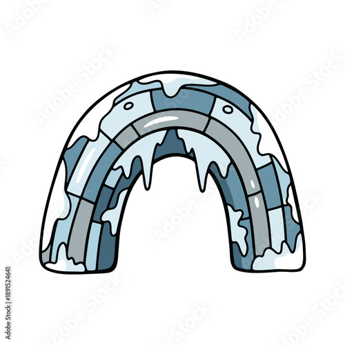 Dental Retainer Orthodontic Appliance Cartoon Style.