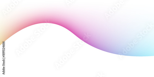 A smooth, flowing wave design featuring a vibrant color gradient from various hues of the rainbow.