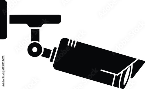 Security camera icon in black and white