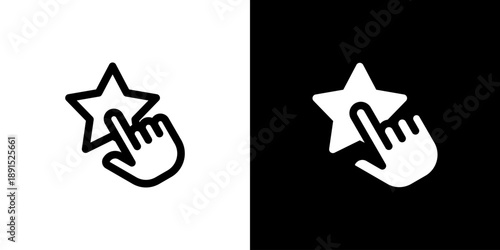 Testimonial icon concept with flat Black White Background. Vector illustration.