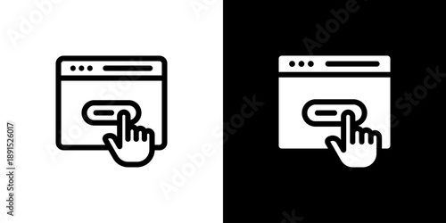 Subscription icon concept with flat Black White Background. Vector illustration.