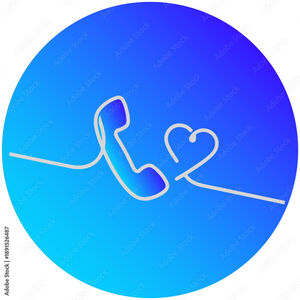 Obraz premium call-icon, continuous-line-drawing, vector-illustration
