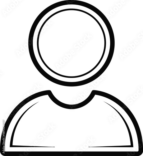 Simple line drawing of a person icon