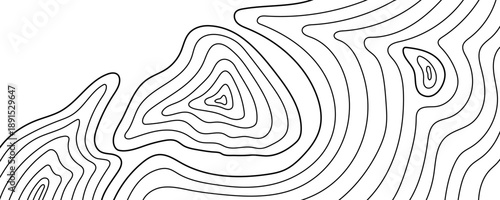 Map topo topography with line topographic contour for mountain terrain graphic. Relief hiking abstract with texture simple island for rock geographic earth. Level vector map with cartography
