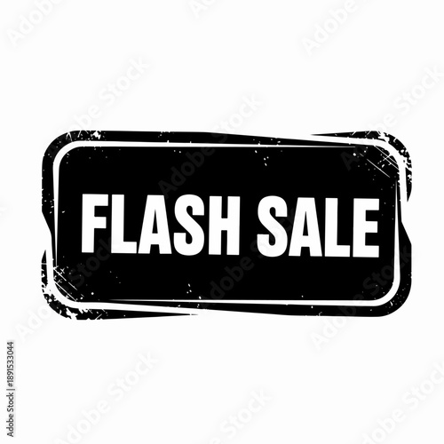 Urgent Discount Promotion Graphic: Grunge Style Flash Sale Vector Label for Marketing Campaigns
