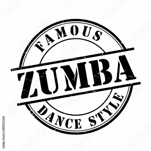 Distressed Stamp Graphic for Popular Rhythmic Exercise and Dance Fitness Classes