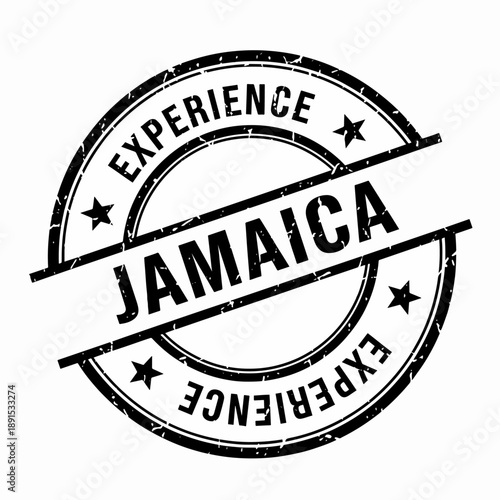 Travel to Jamaica concept with a vintage distressed stamp design for an immersive vacation experience