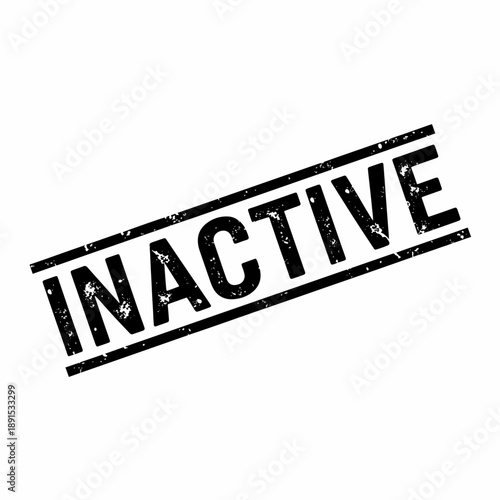 Inactive Status Rubber Stamp Graphic Element for Digital and Print Use