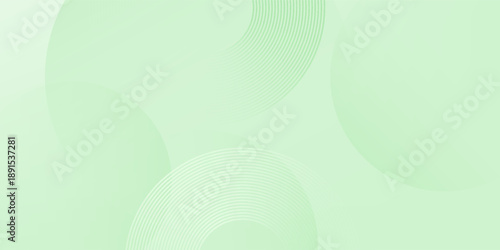Minimalist soft Abstract Background in Gradient green and white Tones with Circles. Circle effect style geometric, abstract background.