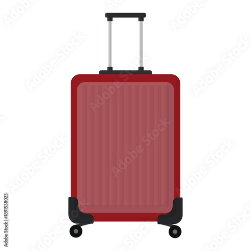 An isolated vector illustration of a sleek silver metal suitcase with a black handle and secure lock, perfect for business travel or as a durable aluminum storage equipment box