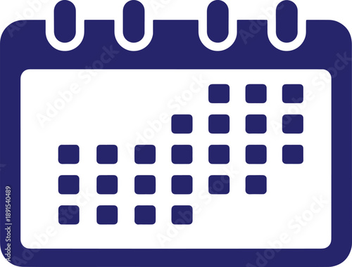 Wall calendar icon for scheduling events and managing time effectively