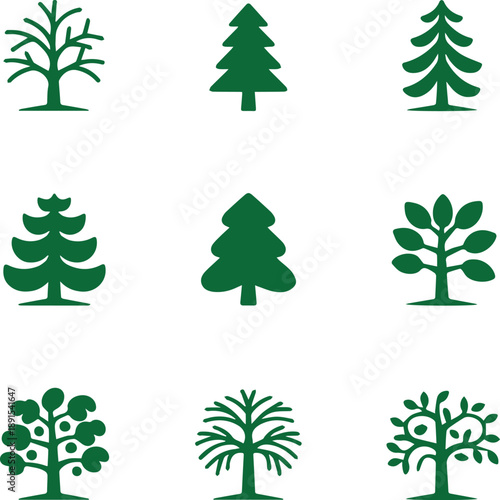 tree icon set
