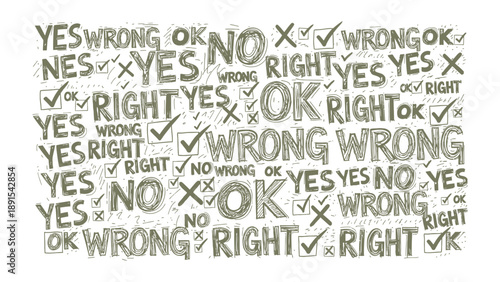 Conceptual Decisions: Navigating the Complexities of Choice and Judgement, the visual narrative presents a dynamic, thought-provoking composition symbolizing choices and decisions. 