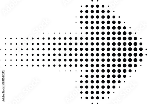 Arrow. Arrow icon.  Black vector arrow icons. Cursor. Arrows sign. Modern Simple Arrows. Arrow Icon halftone made of dots on white background. Transparent background