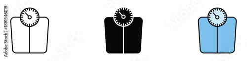 Weight scale icon vector. weight measurement and health monitoring symbol. vector illustration.
