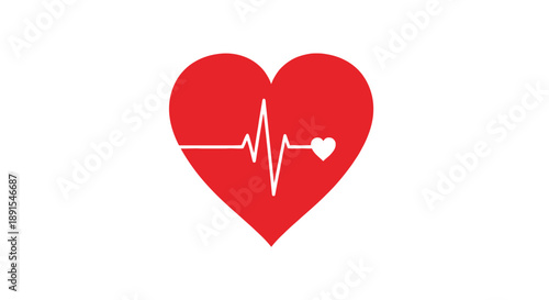 Heart health monitoring symbol