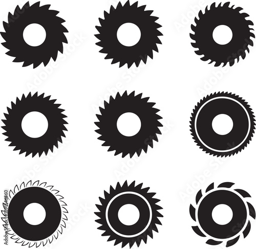 Collection of circular saw blades in various styles and designs